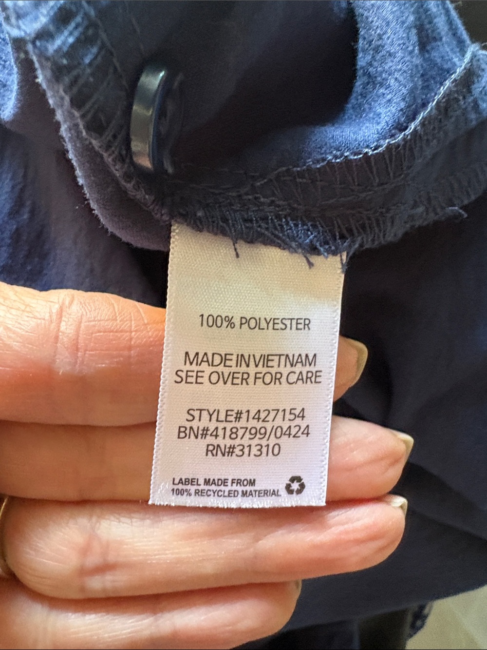 Fortune +  Ivy (Stitch Fix) Like New Women's Navy Dress (size M) - Picture 8 of 9